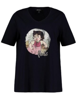 Ulla Popken T-Shirt T-Shirt, Heidi in Used-Optik, Halbarm