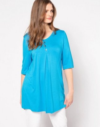 Ulla Popken T-Shirt T-Shirt, Ziersteinchen, Halbarm, selection