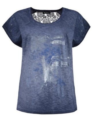 Ulla Popken T-Shirt bis 64, Oberteil, T-Shirt, Shirt mit Druck, Basic, Oversized, Halbarm & Rundhals, Baumwolle