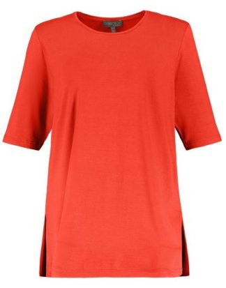 Ulla Popken T-Shirt bis 64, Shirt, Basic T-Shirt, unifarben, Relaxed Fit, Rundhals & Halbarm
