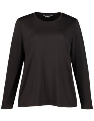 Ulla Popken T-Shirt bis 68, Funktions-Shirt, schnell trocknend und hoch elastisch, Rundhalsausschnitt, lange Ärmel, bequeme Passform