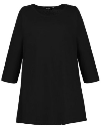 Ulla Popken T-Shirt bis 68 Shirt, Tunika, Oberteil Langarm, Rundhals & A-Linie Lang geschnitten Longshirt
