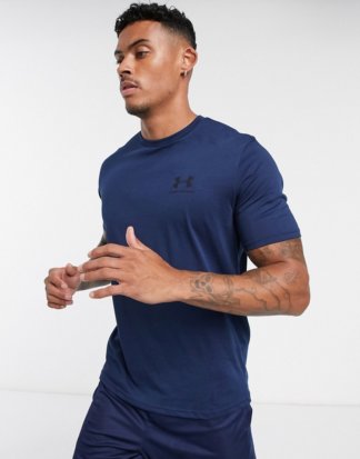 Under Armour - Marineblaues T-Shirt mit Logo-Navy