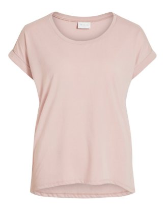 VILA Rundhalsausschnitt Basic T-shirt Damen Pink; Purple