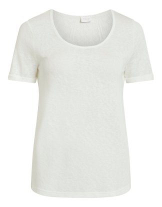 VILA Rückenspitzendetail T-shirt Damen White