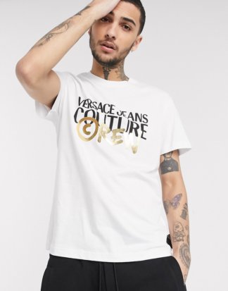 Versace Jeans - Couture - Weißes T-Shirt mit Logo