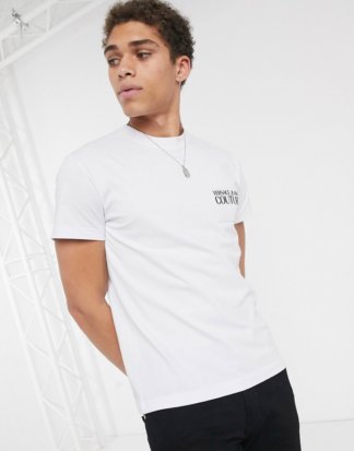 Versace Jeans - Couture - Weißes T-Shirt mit Logo auf der Brust