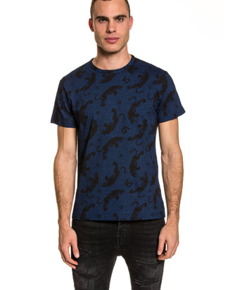 Versace T-Shirt, Rundhals, schmaler Schnitt blau