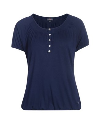Via Cortesa T-Shirt mit Fake-Knopfleiste