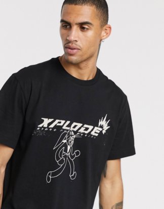 Weekday - Billy Xplode - Schwarzes T-Shirt