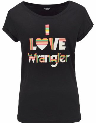 Wrangler T-Shirt mit farbigem Front-Print