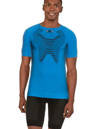 X Bionic Funktions-Shirt Running Twice, Kurzarm, Rundhals blau