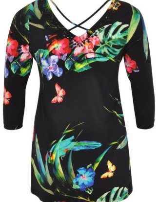 Yoek Print-Shirt "CHIARA" mit floralem Druck