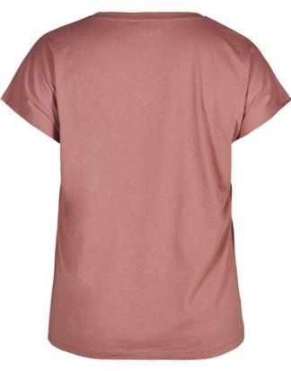 Zizzi T-Shirt Damen Große Größen Basic Einfarbig Kurzarm Oberteil
