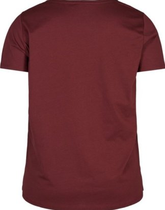 Zizzi T-Shirt Damen Große Größen Oberteil Print Kurzarm Baumwoll