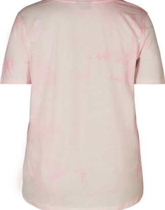 Zizzi T-Shirt Damen Große Größen T-Shirt Muster Kurzarm Baumwolle Oberteil