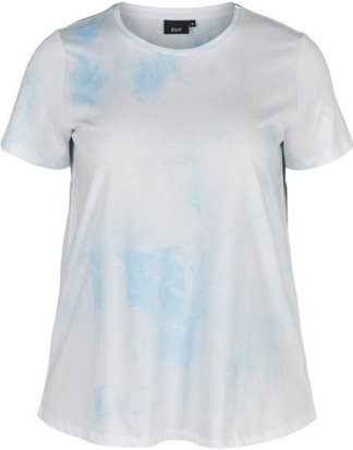 Zizzi T-Shirt Große Größen Damen Rundhals T-Shirt mit Print und kurzen Ärmeln
