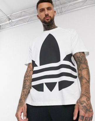 adidas Originals - Blown Up - Weißes T-Shirt mit Dreiblatt
