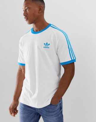 adidas Originals - California - T-Shirt in Weiß-Blau