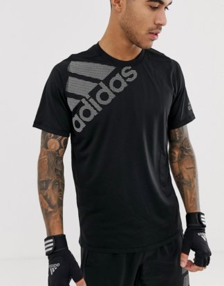 adidas - Training - Schwarzes T-Shirt mit Logo