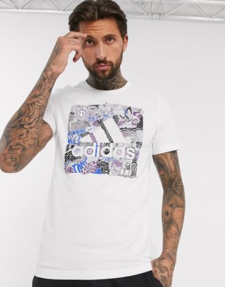 adidas - Weißes T-Shirt mt Grafiklogo