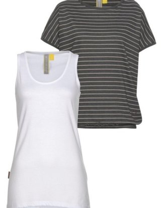 alife and kickin 2-in-1-Shirt "SUNNY" (Set, 2-tlg) modisches Set aus Shirt und Tanktop in Streifenoptik