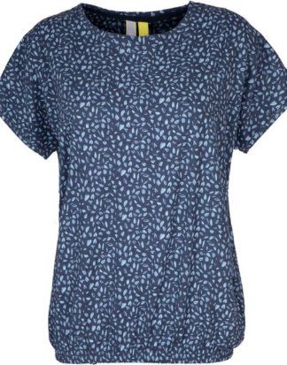 alife and kickin T-Shirt "SunAK" modisches Shirt mit Ballonsaum & Alloverprint