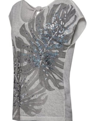 bianca Print-Shirt "FLAVIA" in Melange-Optik und Rückendetail