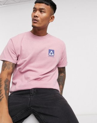 boohooMAN - Tribeca - T-Shirt in Rosa bedruckt