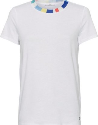 edc by Esprit T-Shirt mir farblich abgesetztem Rippbündchen