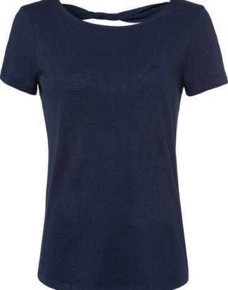 edc by Esprit T-Shirt mit Querbändern über dem Rückenausschnitt