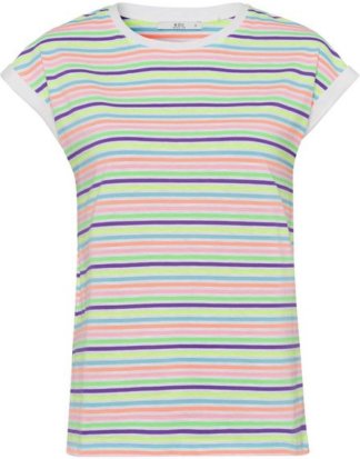 edc by Esprit T-Shirt mit Streifen in Neonfarben