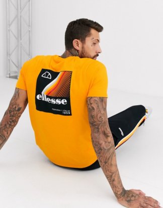 ellesse - Linninio - T-Shirt in Orange mit Rücken-Print