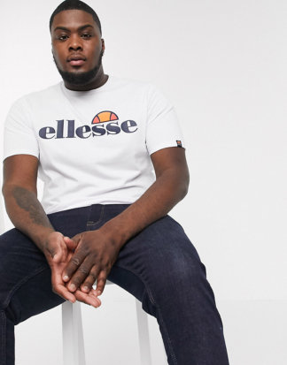 ellesse Plus - Prado - Weißes T-Shirt mit klassischem Logo