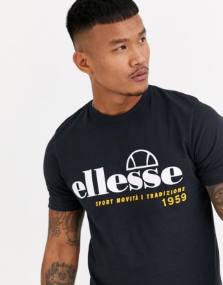 ellesse - Terni - Schwarzes T-Shirt
