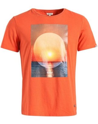 khujo T-Shirt "ALTON SUNSET" mit Sonnenuntergangs-Print