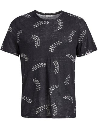khujo T-Shirt "DUCK AOP" aus reinem Leinen mit Allover-Print