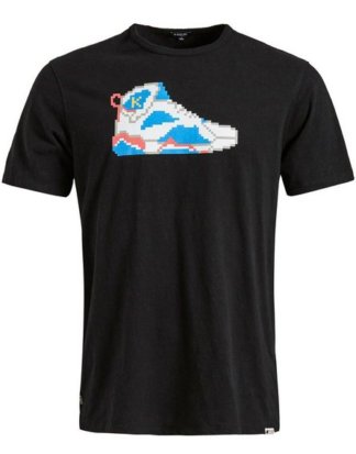 khujo T-Shirt "FINN SNEAKER" mit verpixeltem Sneaker-Motiv