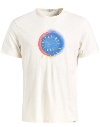 khujo T-Shirt "FINN TEXTURE" mit Grafik und Label-Wording