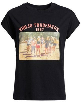 khujo T-Shirt "KRISTOS 80's CAMP" aus Baumwolle mit großem Fotoprint
