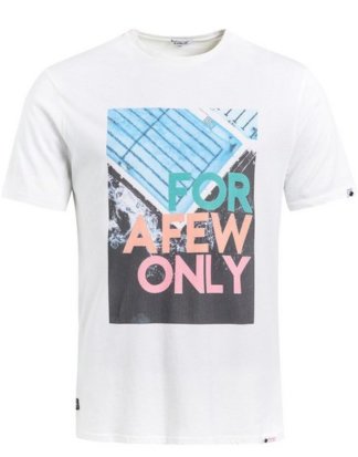 khujo T-Shirt "REESE POOL" mit Poolfoto-Druck und Label-Wording
