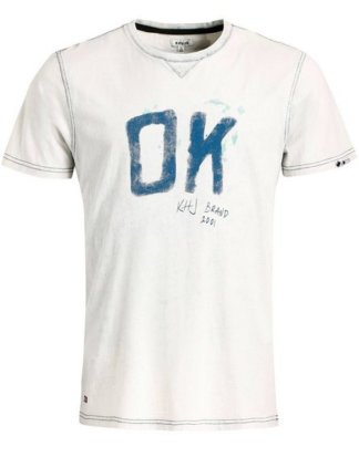 khujo T-Shirt "RUGBY OK" mit Statement-Print