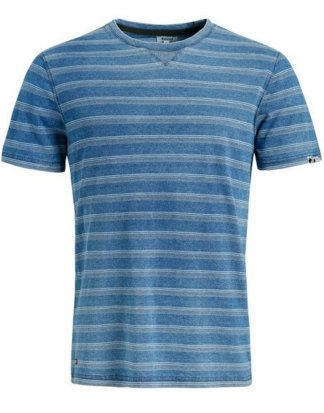 khujo T-Shirt "RUGBY" im Denim-Look mit Streifen