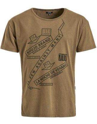 khujo T-Shirt "WILLI 80's OUTLINE" mit Print auf der Vorderseite