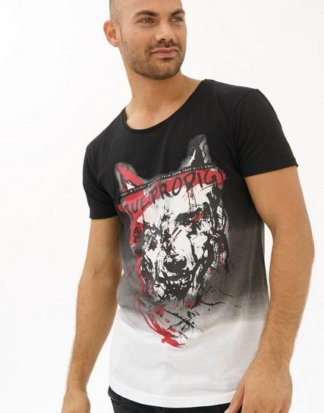 trueprodigy T-Shirt "Angry Wolf" mit mehrfarbigem Druck