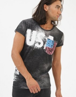 trueprodigy T-Shirt "Big USA" mit Print im Vintage-Look