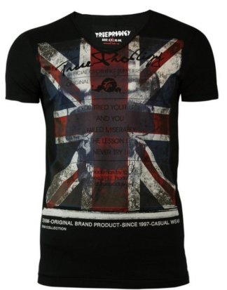 trueprodigy T-Shirt "EUnion Jack" mit Flaggen-Print