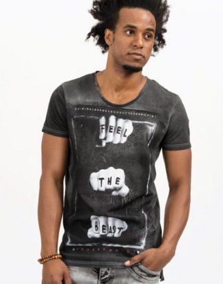 trueprodigy T-Shirt "Feel The Beast Vol. II" mit Print im Vintage-Look