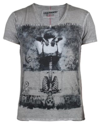 trueprodigy T-Shirt "Mirror" mit Frontprint in ausgewaschener Optik