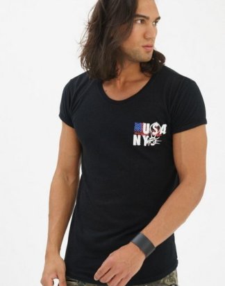 trueprodigy T-Shirt "True USA" mit Flaggen-Print